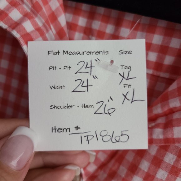 GAP Red and White Checkered Button Down Shirt - Picture 13 of 13